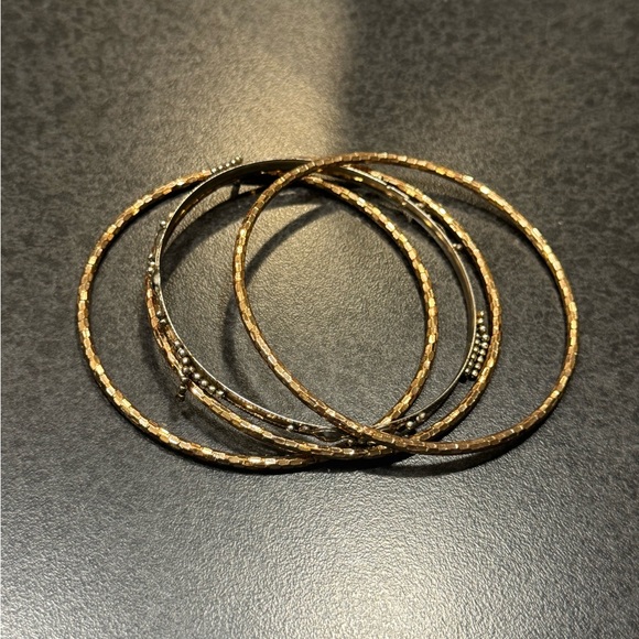 Jewelry - Set of 4 Mixed Metal Bangles Bracelets